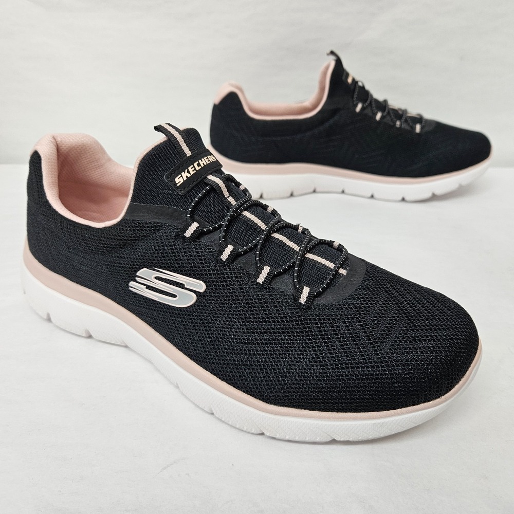 Skechers Summits - Artistry Chic Comfort Shoes 150119 Black Pink‎ Women's Size 9